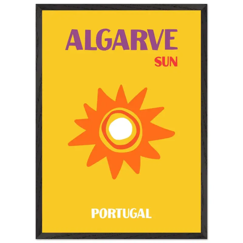 Acheter En Ligne Artfulprints Poster met Lijst Portugal - Algarve - 50x70 cm - Geel