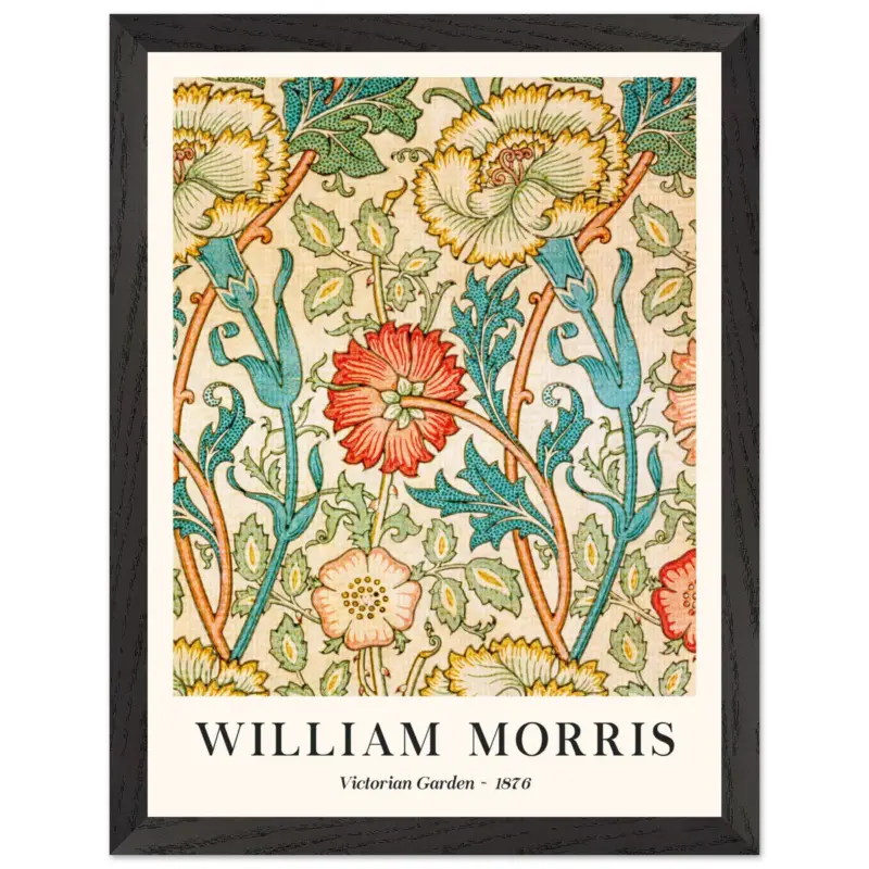 Acheter En Ligne Artfulprints Poster met Lijst William Morris - Victorian garden 1876 - 30x40 cm - Groen