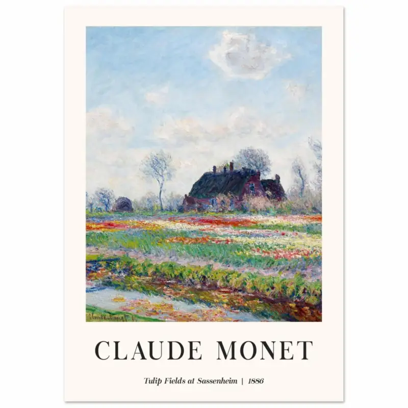 Achetez Aujourd’hui Artfulprints Poster Claude Monet - Tulip fields at Sassenheim - A4 21x29.7 cm - Meerkleurig