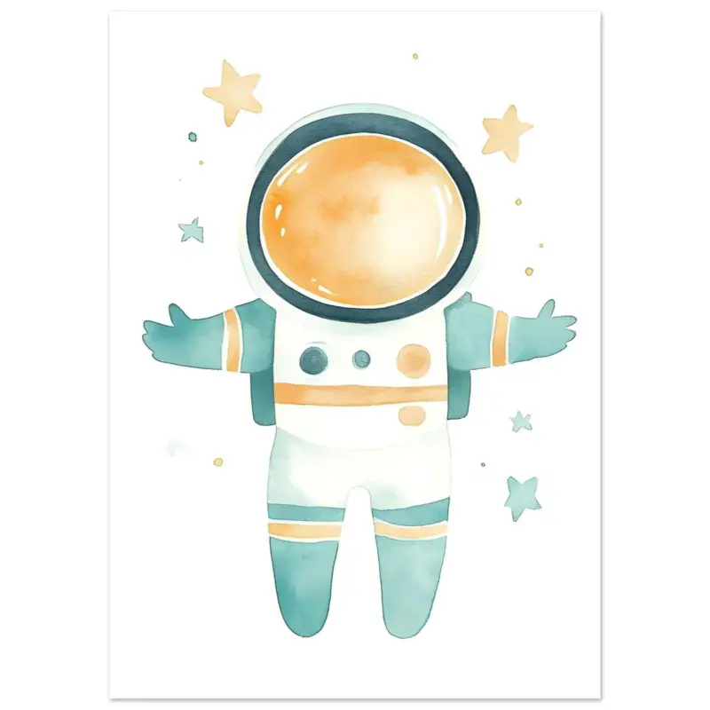 Vente Directe Artfulprints Poster Kleine ruimteheld - 50x70 cm - Meerkleurig