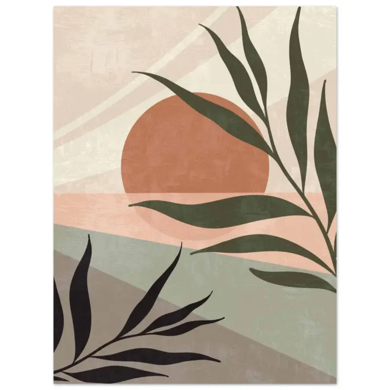 Vente Flash Artfulprints Poster Boho – Earth tones - 30x40 cm - beige