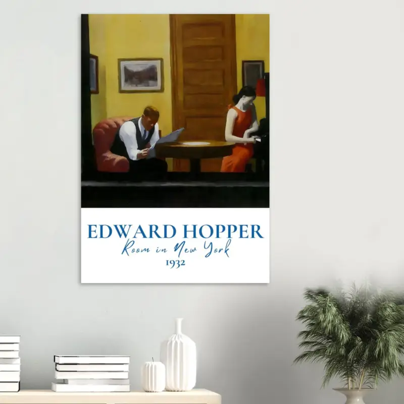 Achetez Aujourd’hui Artfulprints Poster Edward Hopper - Room in New York - 70x100 cm - Meerkleurig