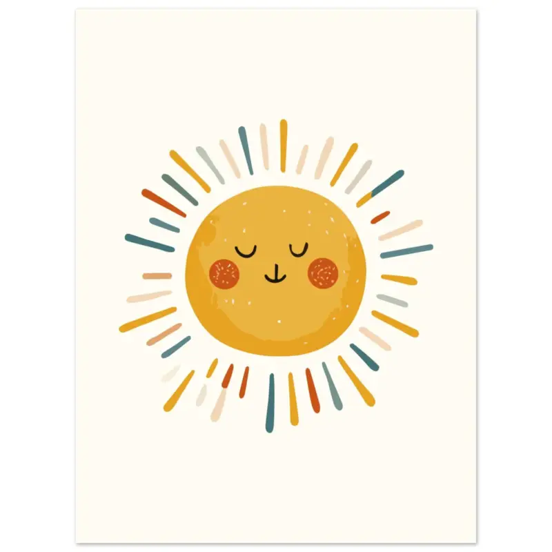 Achat Immédiat Artfulprints Poster Boho sunshine - 30x40 cm - Geel