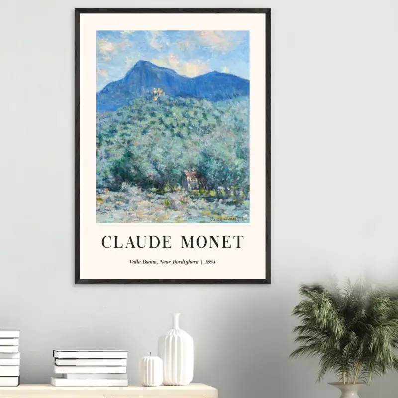 Acheter En Ligne Artfulprints Poster Claude Monet - Valle Buona, near Bordighera - 70x100 cm - Blauw