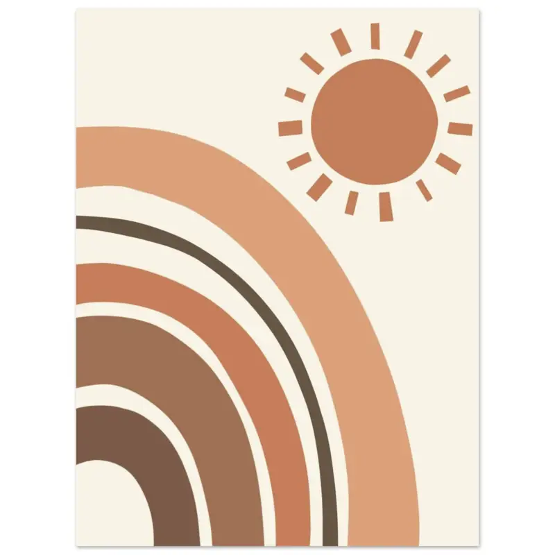 Vente Directe Artfulprints Poster Boho – Soft sun - 30x40 cm - beige