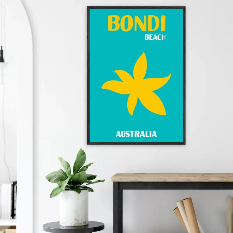 Acheter En Ligne Artfulprints Poster Australië - Bondi Beach - 70x100 cm - Turquoise
