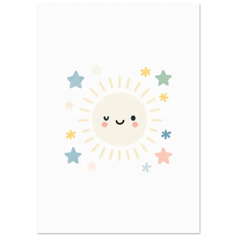 Acheter Direct Artfulprints Poster Pastel sunshine - A4 21x29.7 cm - Grijs
