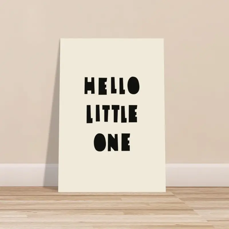Vente Directe Artfulprints Poster Hello little one - 70x100 cm - Zwart / Wit