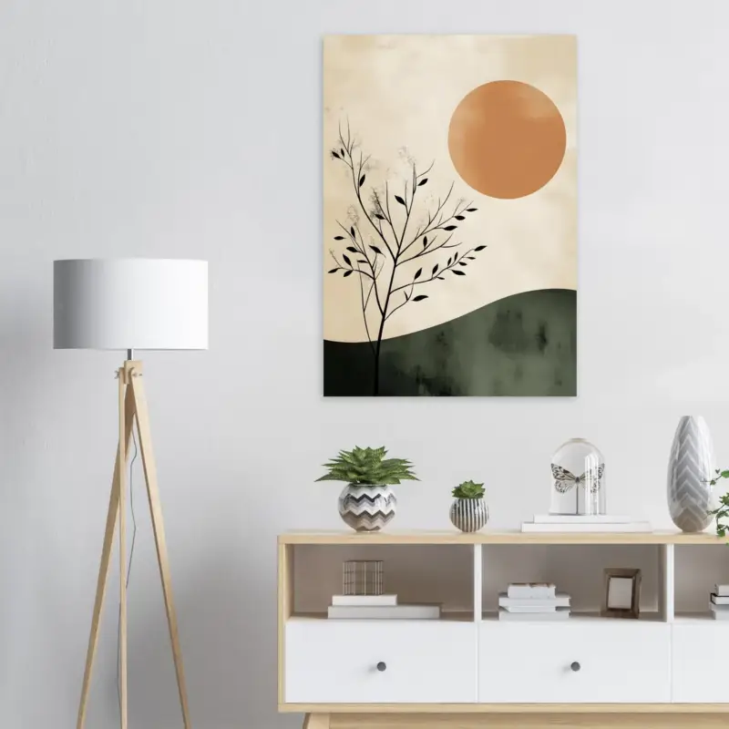 Vente Directe Artfulprints Poster Boho – Sunset hill - 70x100 cm - Meerkleurig