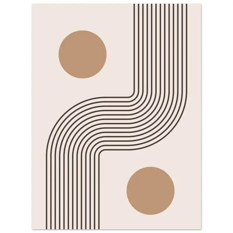 Achetez Aujourd’hui Artfulprints Poster Boho – Soft symmetry - 30x40 cm - Grijs