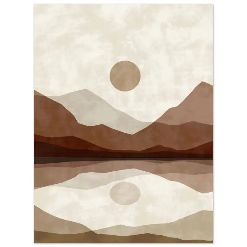 Achat Immédiat Artfulprints Poster Boho – Mirror mountain - 30x40 cm - Meerkleurig