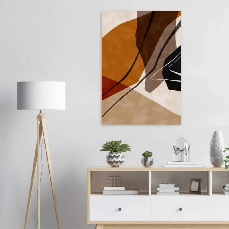 Achetez Aujourd’hui Artfulprints Poster Boho – Warm abstraction - 70x100 cm - Bruin