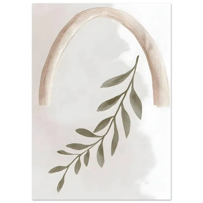 Achat Immédiat Artfulprints Poster Boho – Olive reach - A4 21x29.7 cm - Groen