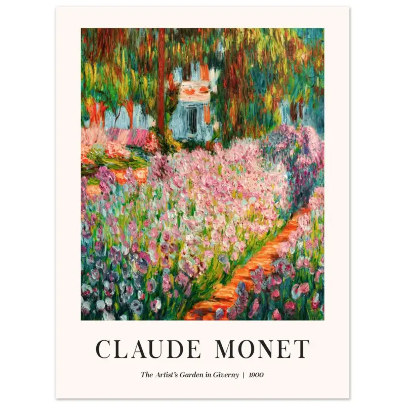 Vente Directe Artfulprints Poster Claude Monet – The artist’s garden in Giverny III - 30x40 cm - Meerkleurig