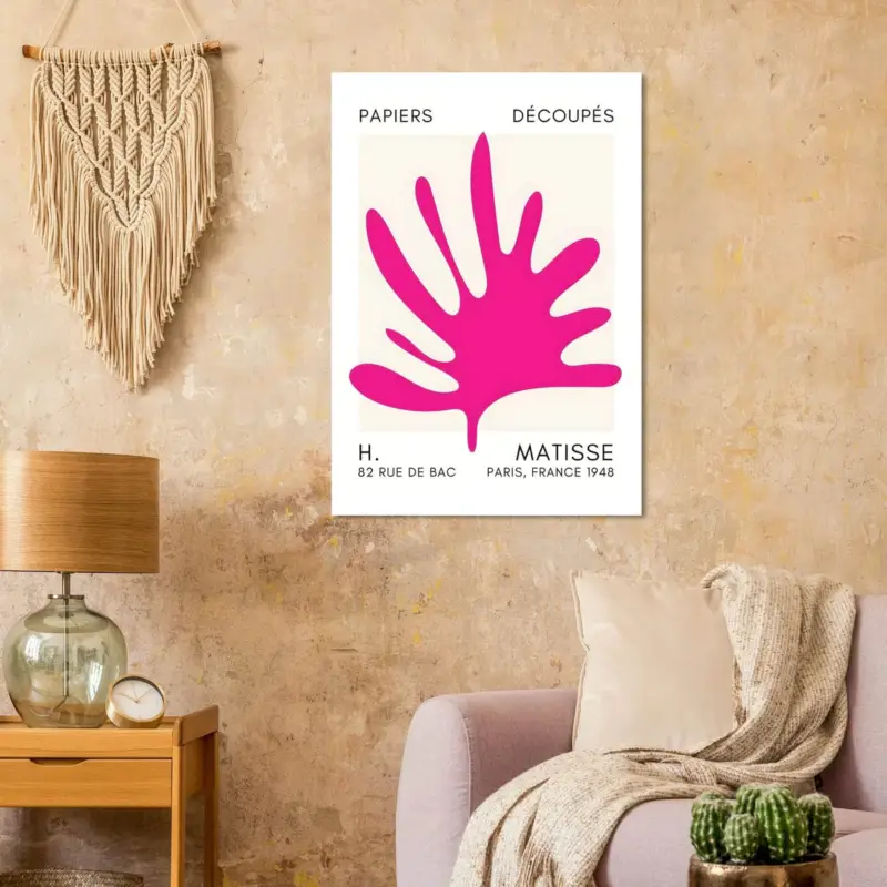 Acheter En Ligne Artfulprints Poster Matisse – Coral drift pink - 70x100 cm - Roze
