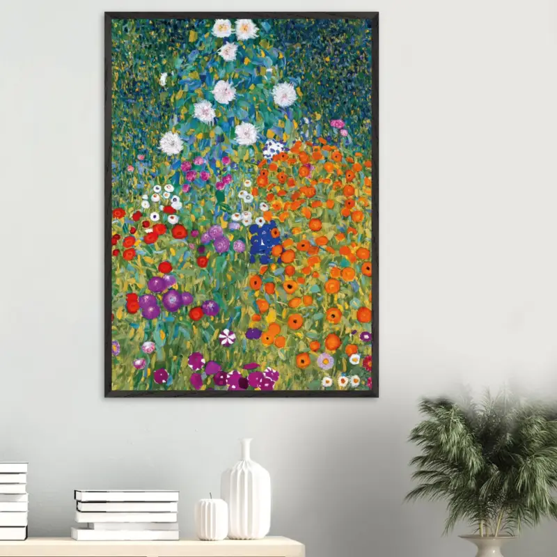 Acheter Direct Artfulprints Poster Gustav Klimt - Blumengarten - 70x100 cm - Meerkleurig