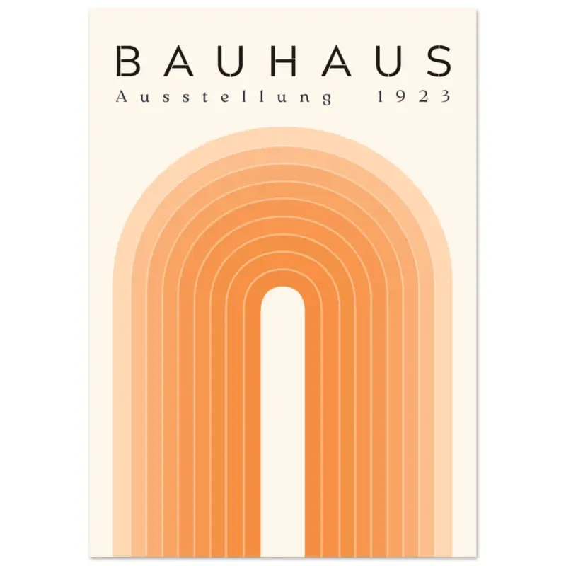 Achetez Aujourd’hui Artfulprints Poster Bauhaus - Orange rainbow - A4 21x29.7 cm - Oranje