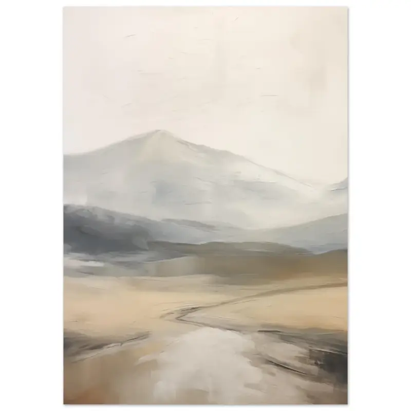 Acheter En Ligne Artfulprints Poster Abstract - Fuji path - 50x70 cm - Taupe