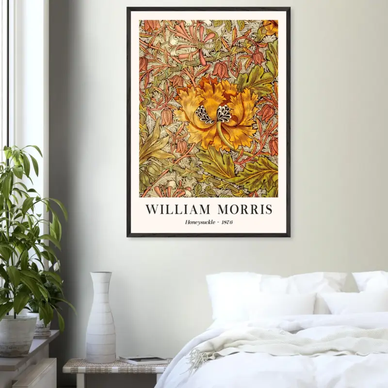 Acheter Direct Artfulprints Poster William Morris - Honeysuckle II 1876 - 70x100 cm - Oranje