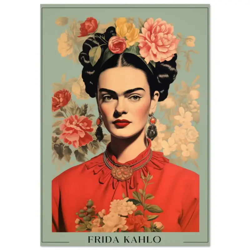 Acheter En Ligne Artfulprints Poster Frida Kahlo - Botanical portrait - 70x100 cm - Meerkleurig