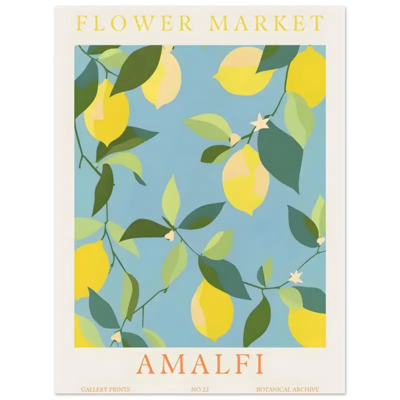 Achat Immédiat Artfulprints Poster Flower market - Amalfi - 30x40 cm - Meerkleurig