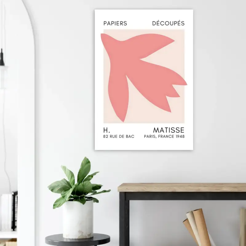 Vente Flash Artfulprints Poster Matisse – Shapes in the air taupe - 70x100 cm - Taupe