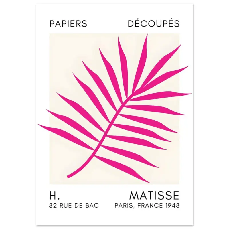 Vente Flash Artfulprints Poster Matisse – Floral reef pink - A4 21x29.7 cm - Roze