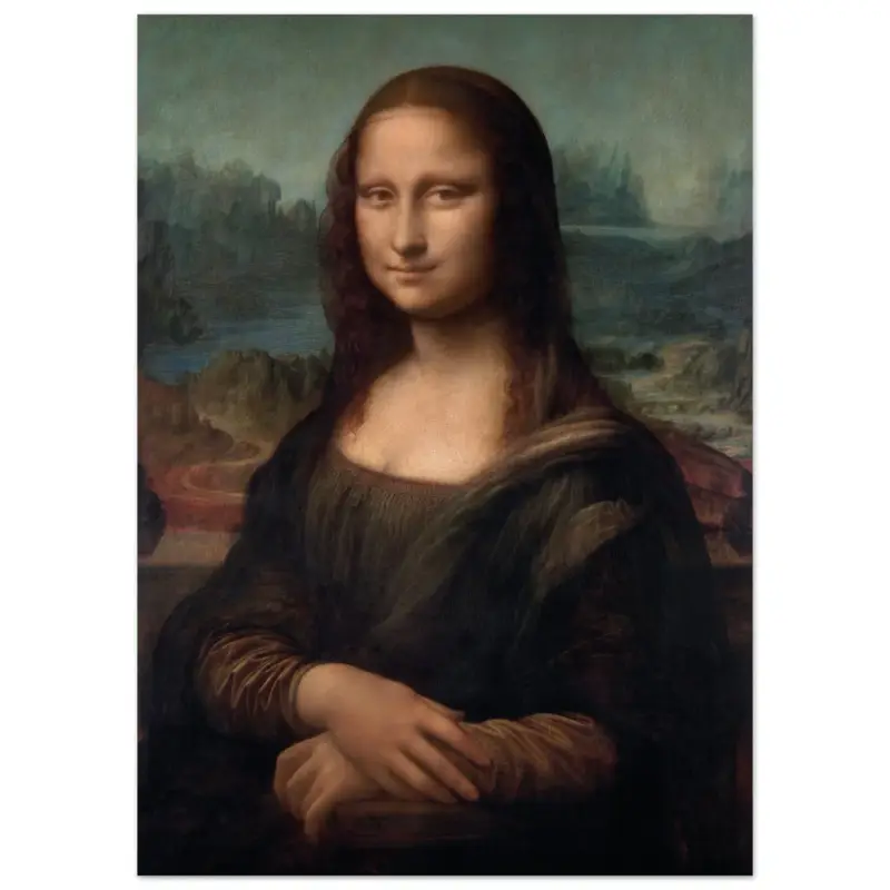 Acheter En Ligne Artfulprints Poster Leonardo Da Vinci - Mona Lisa - 50x70 cm - Bruin