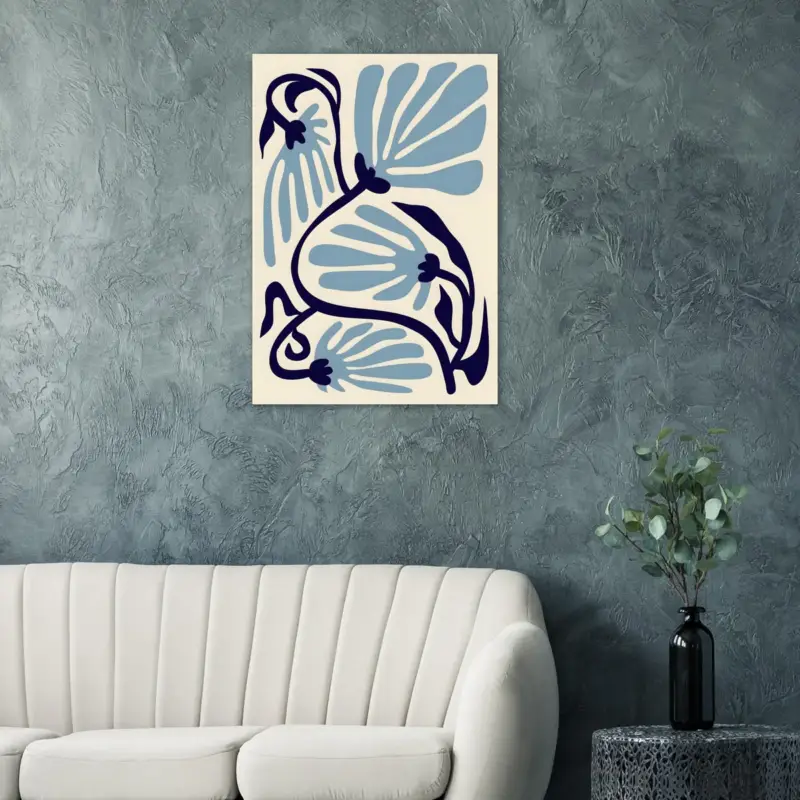 Vente Directe Artfulprints Poster Matisse – Ode to a turquoise flower - 70x100 cm - Turquoise