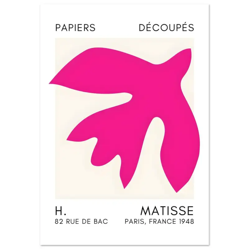 Achat Immédiat Artfulprints Poster Matisse – Floating forms pink - 70x100 cm - Roze