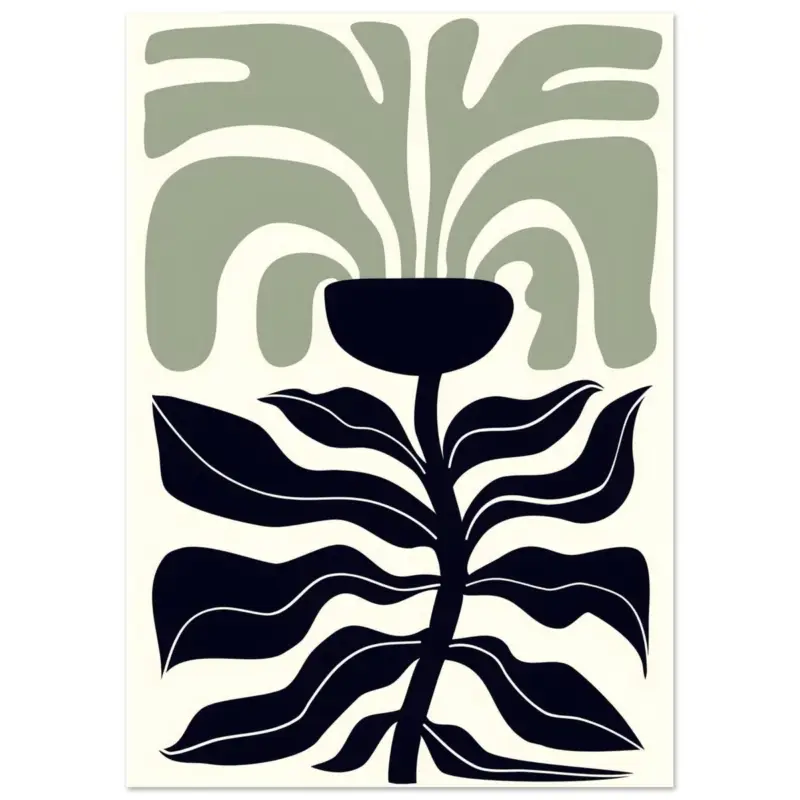 Acheter En Ligne Artfulprints Poster Matisse – Poetic bloom II - A4 21x29.7 cm - Groen