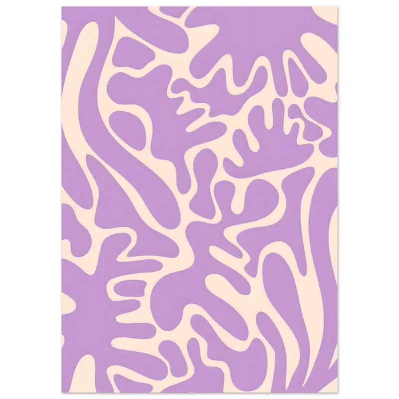 Acheter En Ligne Artfulprints Poster Matisse – Purple flora - 50x70 cm - Paars