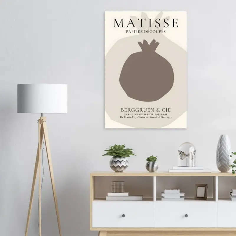 Vente Directe Artfulprints Poster Matisse – Still fruit - 70x100 cm - Grijs
