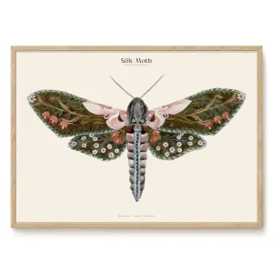 Acheter Direct Matos - W. Morris inspired - Silk Moths No.4 - PSTR studio Kunst Poster
