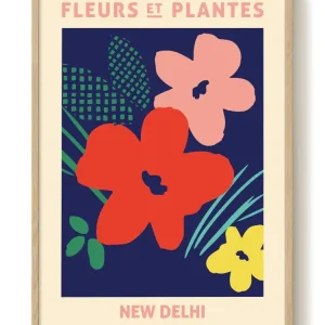 Zoe - Fleurs et Plantes - New Delhi - PSTR studio Kunst Poster Top Vente
