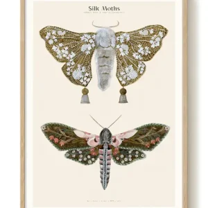Vente Flash Matos - W. Morris inspired - Silk Moths No.1 - PSTR studio Kunst Poster