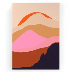 Acheter Direct Canvas 60x40 Zonsondergang in de Bergen