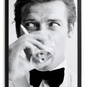 Zwarte lijst met kader 40x30 James Bond Authentique