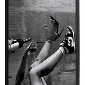 Zwarte lijst met kader 40x30 Wijn Affaire À Saisir