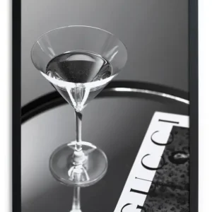 Zwarte lijst met kader 40x30 Gucci Champagne Paiement Sécurisé