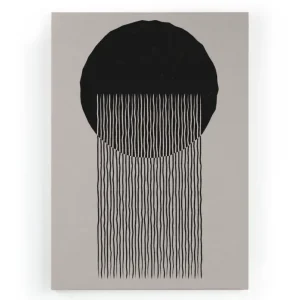 Acheter En Ligne Canvas 60x40 Afdruk Zwart Geometrisch