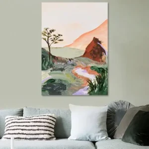 ‘Sunkissed Mountain’ | Abstract landschap van Ceder Art - NL904016M13S50x70 Super Prix