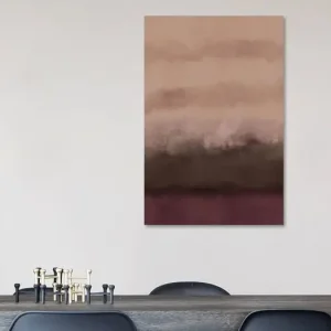 Abstract minimalistisch landschap in paars, bruin, zand. (gezien bij vtwonen) van Dina Dankers - NL1672098M13S50x75 Paiement Sécurisé