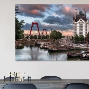 Witte Huis in Rotterdam van Lorena Cirstea - NL25443M13S75x50 Achat Immédiat