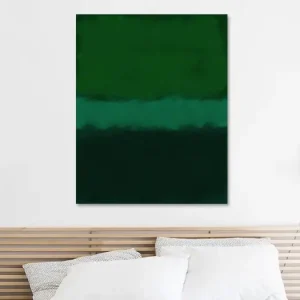 Abstract schilderij in neon gloeiende kleuren. Groen en zwart. van Dina Dankers - NL1674609M13S55x70 Livraison Express