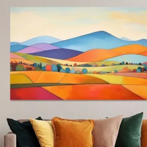 Abstract heuvel landschap #16 van Bert Nijholt - NL1419099M13S90x45 Nouvelle Collection