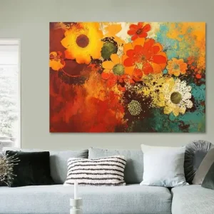 Abstract Bloemen van Blikvanger Schilderijen - NL1342904M13S70x50 Prix Promo