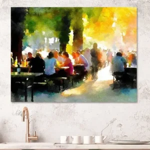 Zomer op groen terras van Vlindertuin-Art - NL1860623M13S80x60 Bon Plan