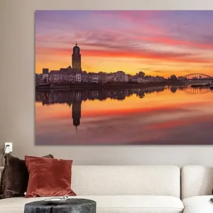 Zonsopkomst in Deventer, Nederland van Adelheid Smitt - NL1250693M13S75x50 Seulement Aujourd’hui