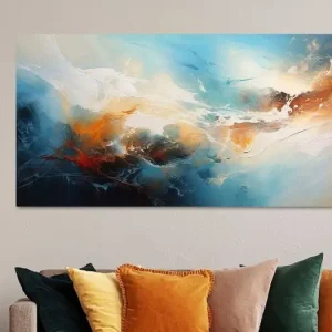 Abstract Kleurrijk 112970 van Abstract Schilderij - NL1257465M13S100x40 Expédition Rapide